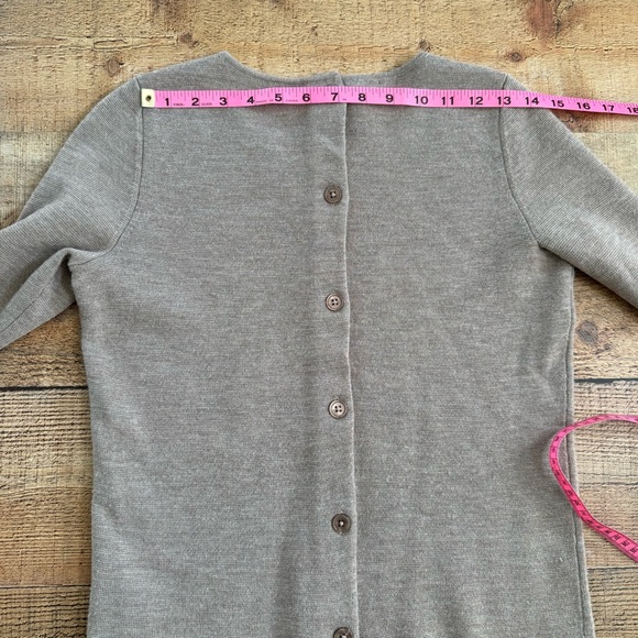 Talbots Merino Wool Beige Taupe Knit Top and Skirt Set PETITE Small Sophisticate - Picture 7 of 12